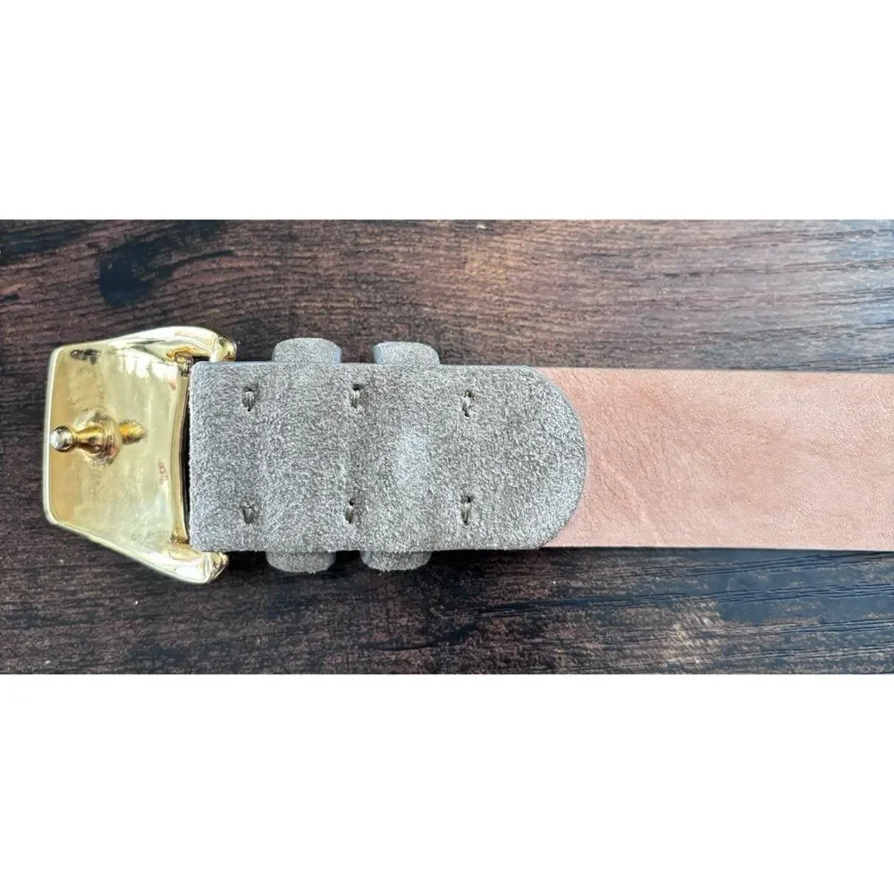 Vintage De Vecchi by Hamilton Hodge suede gold buckle belt Size Small